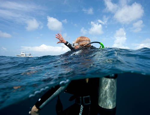 Diver in distress